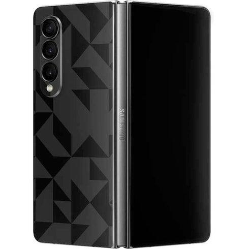 Black Geometric Galaxy Z Fold4 5G Skin